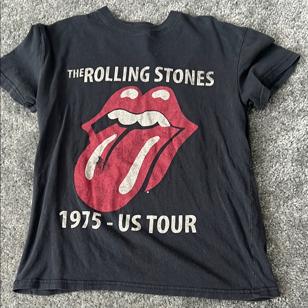 The Rolling Stones Black and Red Short Sleeve Tee